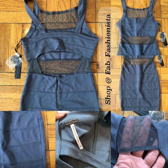 Sheer Mesh low back mini dress size small - Picture 3 of 16